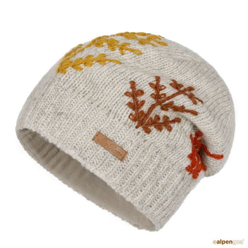 Wollmütze Albero Hellgrau-Orange